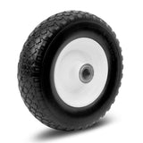 MaxxHaul 12" Flat Free Solid Tire 4.10/3.50-6" Replacement Wheel – 1" Bore 5/8" Adapter & 3.75" Center Hub – Fits Compatible Trailer Dollies & Equipment Requires Matching Axle Dims – 330LB Cap (50502)