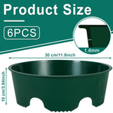 GJQ 6PCS 12 Inches Plant Rings for Outdoor Plants, Plant Rings, Planting Ring, Planting Grow Rings to Separate Rock and Pest for Deep Watering Veggies Herbs and Flowers