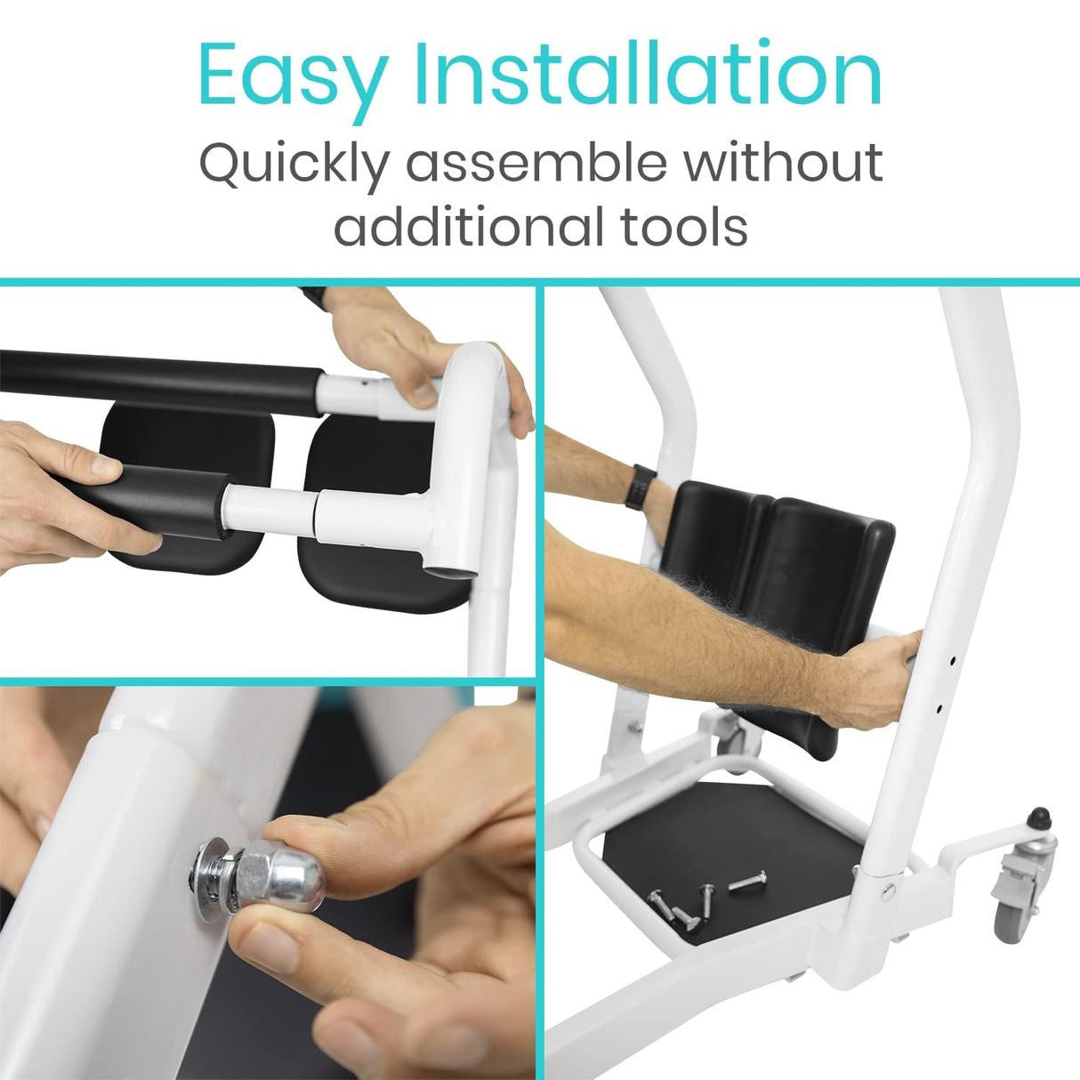 Vive Mobility Sit to Stand Patient Lift for Handicapped - Stand Assist Lift Aid for Home Care Use - Elderly Lift Assist Transfer Device - Transport Chair Stand Assist for Seniors, Adults & Disabled