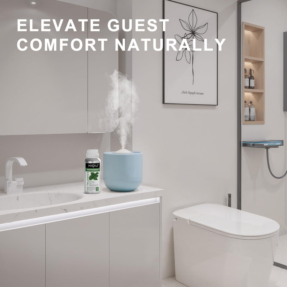 HIQILI Peppermint Essential Oil 16 oz 100% Pure Natural Aromatic Oil for Freshening Air, Hair Care, DIY Soap, SPA & Home Use