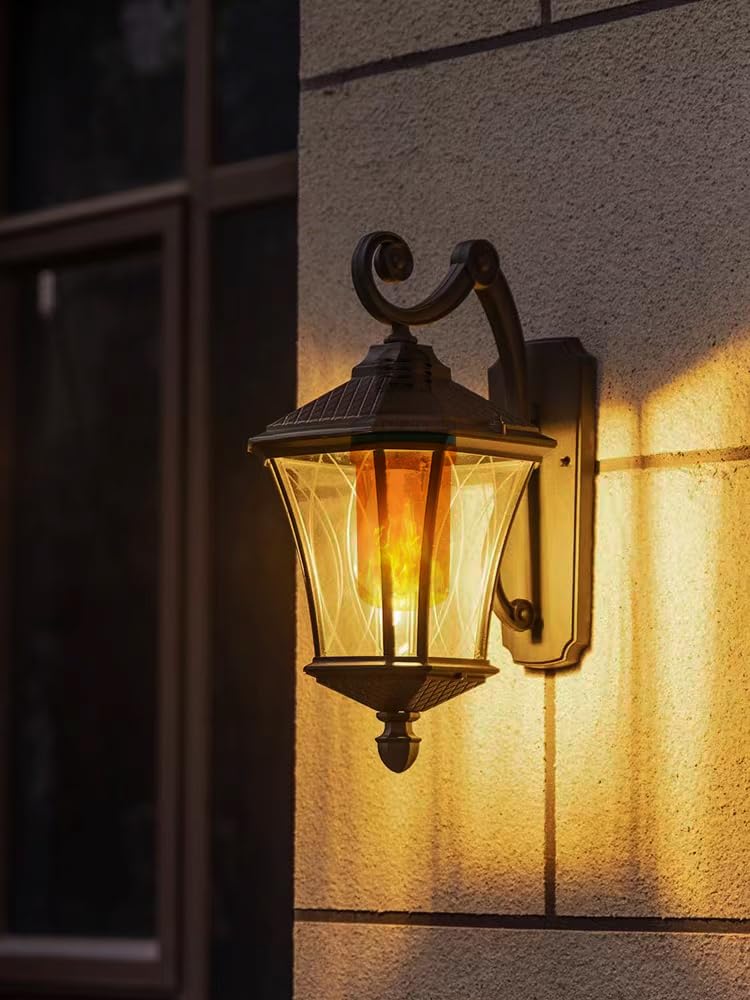 BHCORNER [Upgraded] LED Flame Effect Light Bulbs - Halloween Decorations Outdoor Light Bulb,E27 Base Christmas Flickering Light Bulbs Outdoor,Halloween Decorations Night fire Light Bulb (4 Pack)