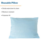 McKesson Medical Pillow [12 Count] Limited Reusable Hospital Bed Pillows, Fluid Moisture and Stain-Resistant, Blue, 20 in x 26 in