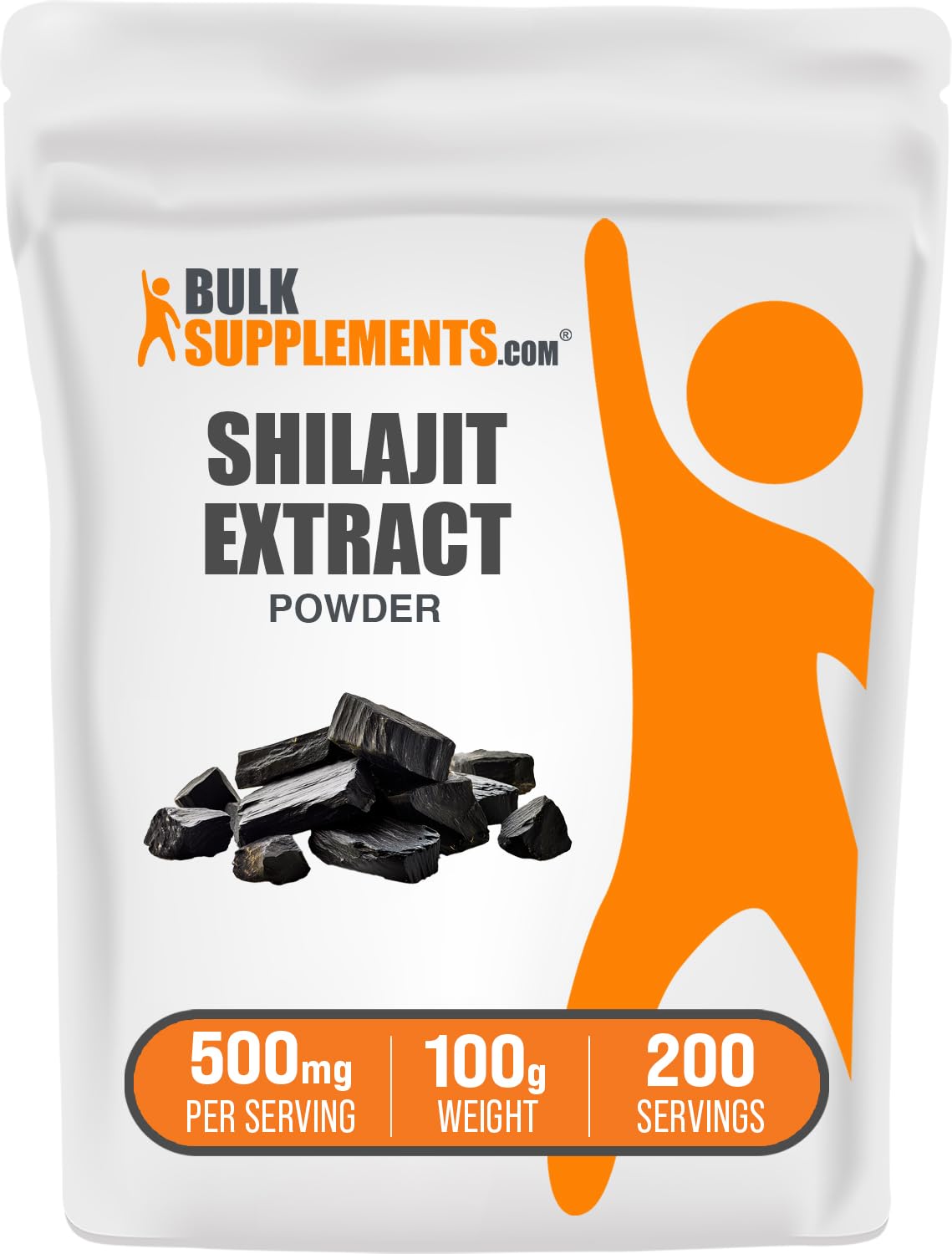 BulkSupplements.com Shilajit Extract Powder - Fulvic Acid Supplement, Shilajit Supplement - Gluten Free, 500mg per Serving of Shilajit Powder, 100g (3.5 oz) (Pack of 1)