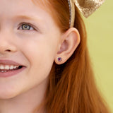 Heart Birthstone Screw Back Earrings, 925 Sterling Silver Hypoallergenic (June)