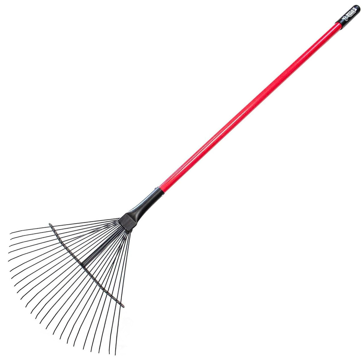 Bully Tools 24-Tine Thatching Garden Rake for Leaves | Heavy Duty Metal Leaf Rake | Dethatching Large Leaves and Yard Debris, 23.5" Wide 68" Fiberglass Long Handle Rakes for Gardening 100% Made in USA