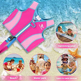 Pottwal Swim Vest for Kids - Swim Jacket for 1-2 Years (24-33LBS) - Buoyancy Aid Made of Neoprene & EPE - with Adjustable Crotch Strap