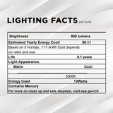 SLEEKLIGHTING - 13Watt GU24 Base 2 Prong Light Bulbs- UL approved-120v 60Hz Light Bulb- Mini Twist Lock Spiral -Self Ballasted CFL Two Pin Fluorescent Bulbs- 5000K Daylight 4pack