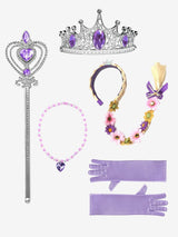 Princess Costume for Girls 3-9, RGB Lights Music Sync Princess Dress Up Clothes Girls Halloween Costumes with Accessories, Toddler Princess Dress App Remote Control for Birthday, Party, Christmas