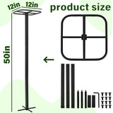 Yohsnor 2PCS 50" Metal Dragon Fruit Trellis,Durable Vertical Garden Support