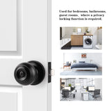 Probrico Gold Interior Door Knobs for Bedroom Bathroom, Polished Brass Privacy Door Knob Keyless Door Lock with Round Ball Knob, 8 Pack