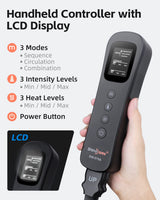 SHINE WELL Leg Massager with Heat and Compression,Full Leg Massager for Circulation and Pain Relief, with 3 Heat 3 Modes 3 Intensities, for Athletes Runner Cyclist, FSA HSA Approved