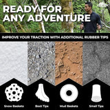 Cascade Mountain Tech Trekking Poles - Carbon Fiber Monopod Walking or Hiking Sticks with with Accessories Mount and Adjustable Quick Locks