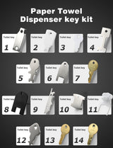 29Pcs Dispenser Key Set, for Most Popular Paper Towel, Toilet Paper, Soap Dispensers Universal Replacement Keys