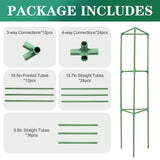 Tiuire Tomato Cages for Garden,4 Pack 50in Tall Tomato Plant Support Stakes Adjustable Heavy Duty Steel Plant Tower Stakes, Updated Cucumber Trellis Garden Cages for Climbing Plants Vegetable Flowers