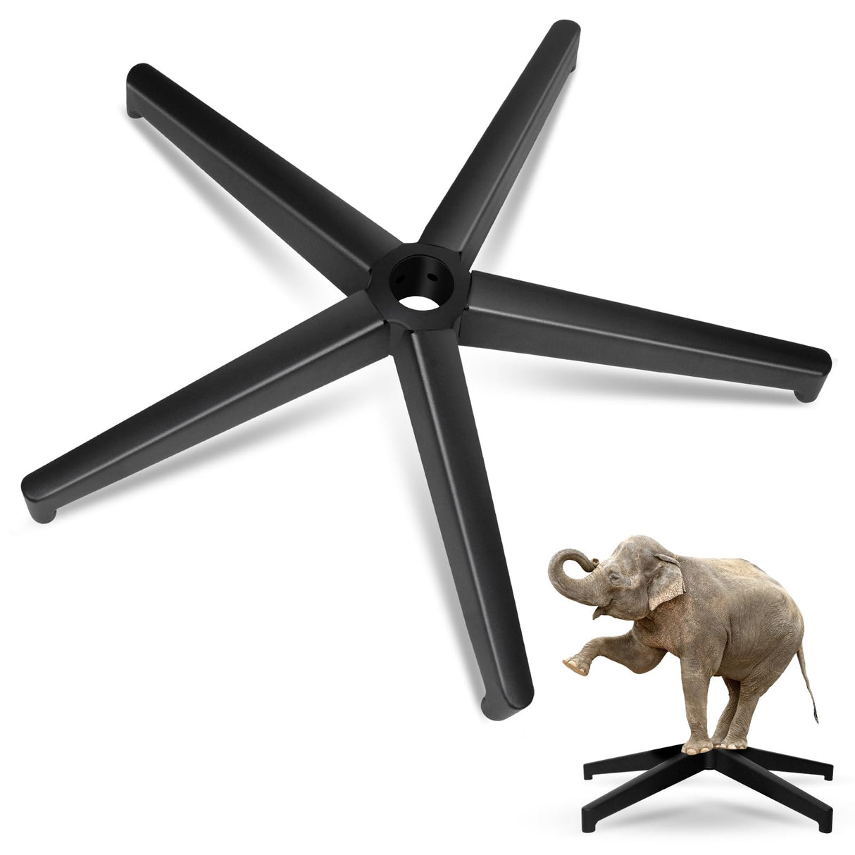 Office Chair Replacement Parts-28'' Heavy Duty Base Replacement(2200Lbs) - Desk Chair Reinforced Metal Leg,Universal Caster and Gas Cylinder Size