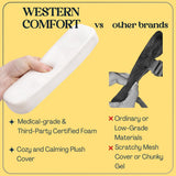 WESTERN COMFORT Office Chair Arm Pads - Soft & Comfortable Memory Foam Arm Rest for Desk Chair & Gaming Chair Armrest Pads - Arm Rest Cover Elbow Support