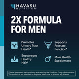 Saw Palmetto with Stinging Nettle Capsules - 2X Prostate Support Supplement for Men’s Health - 120 Count - DHT Blocker for Urinary Tract Function and Hair - Vegan, Non-GMO - 2 Month Supply