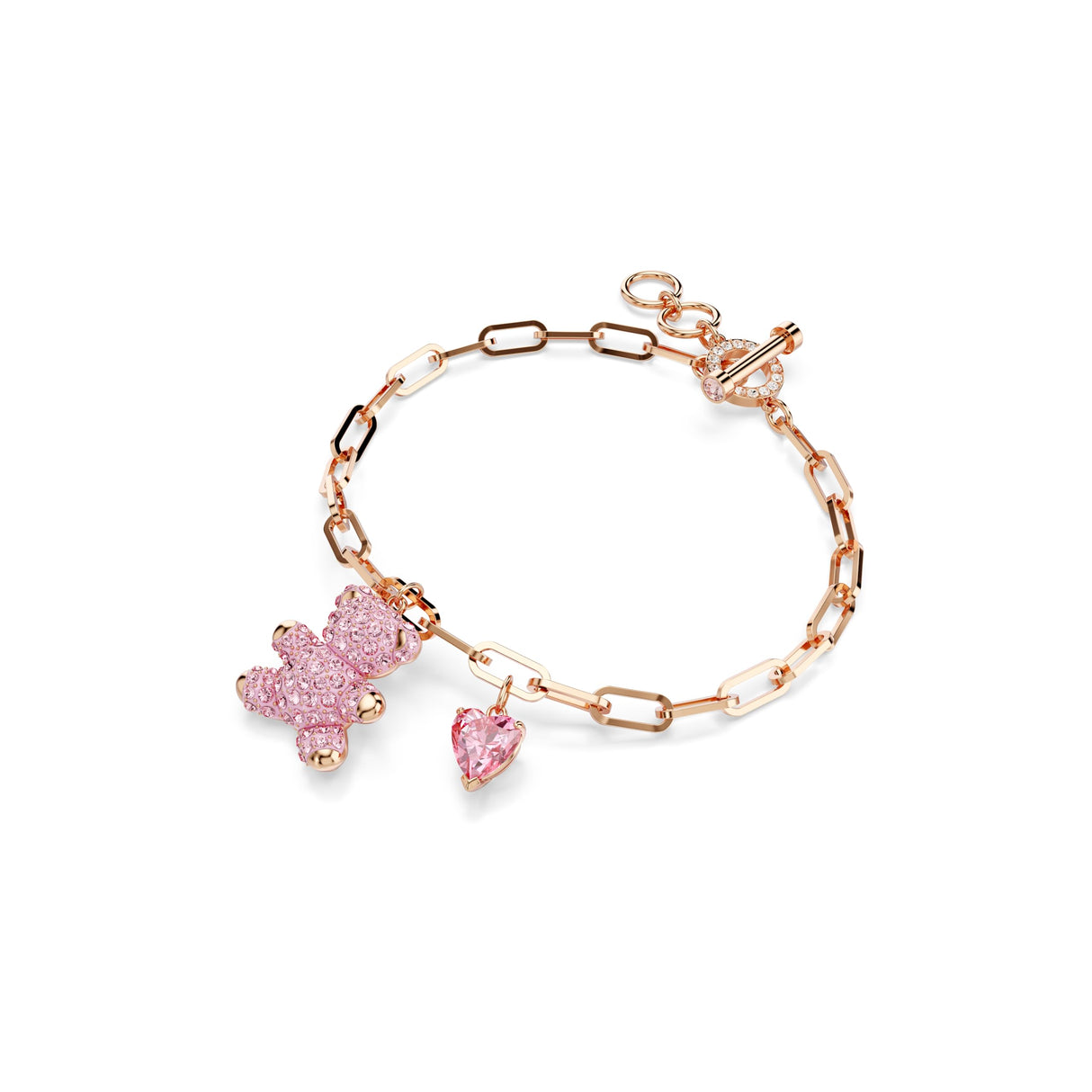 Swarovski Teddy bracelet Bear, Pink, Rose gold-tone finish