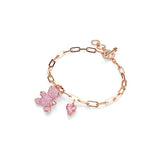 Swarovski Teddy bracelet Bear, Pink, Rose gold-tone finish