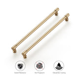 Ravinte 10 Pack 10 Inch Hole Center Solid Kitchen Cabinet Handles Champagne Bronze Dresser Pulls Cabinet Drawer Pulls for Kitchen Cupboard Hardware