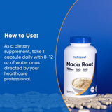 Nutricost Maca Root Capsules (Lepidium meyenii) 750mg, 180 Capsules, 180 Servings