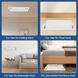 CH24Globall 4-Pack Air Vent Deflector 8.5 to15.5 Inches, Aerospace-Grade Plastic (5-Meter Drop Resistant), 200% Stronger Magnetic AC/Heat Vent Covers (-35°F to 284°F) for Ceiling/Floor/Wall Registers