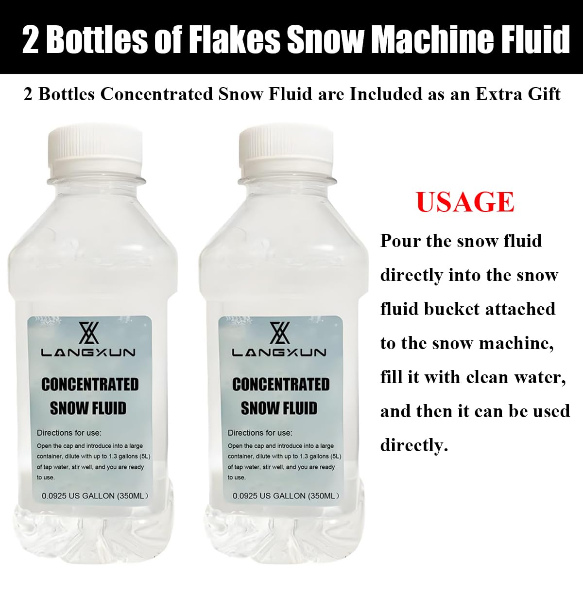 LANGXUN 1500W Snow Machine with Manual & Wireless Remote Control | Large Output Snowmaking Machine for Indoor & Outdoors | Adjustable Snowflake Size | Perfect for Christmas, Weddings, and Parties