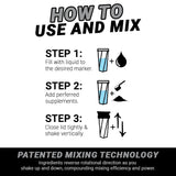 HELIMIX 2.0 Vortex Blender Shaker Bottle Holds upto 28oz | No Blending Ball or Whisk | USA Made | Portable Pre Workout Whey Protein Drink Shaker Cup | Mixes Cocktails Smoothies Shakes | Top Rack Safe