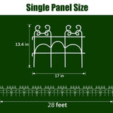 ARIFARO Decorative Garden Fence, 10 Pack, 14 ft Metal Flower Bed Border Fence, Small Fence for Garden Edging, No Dig Movable Panels for Lawn Patio Yard（13" H x 17" W ）