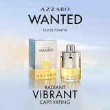Azzaro Wanted Eau de Toilette - Vibrant & Irresistible Mens Cologne - Woody, Citrus & Spicy Fragrance - Cardamom, Lemon, Vetiver - Everyday Wear - Luxury Perfumes for Men - Full Size, 3.3 Fl. Oz