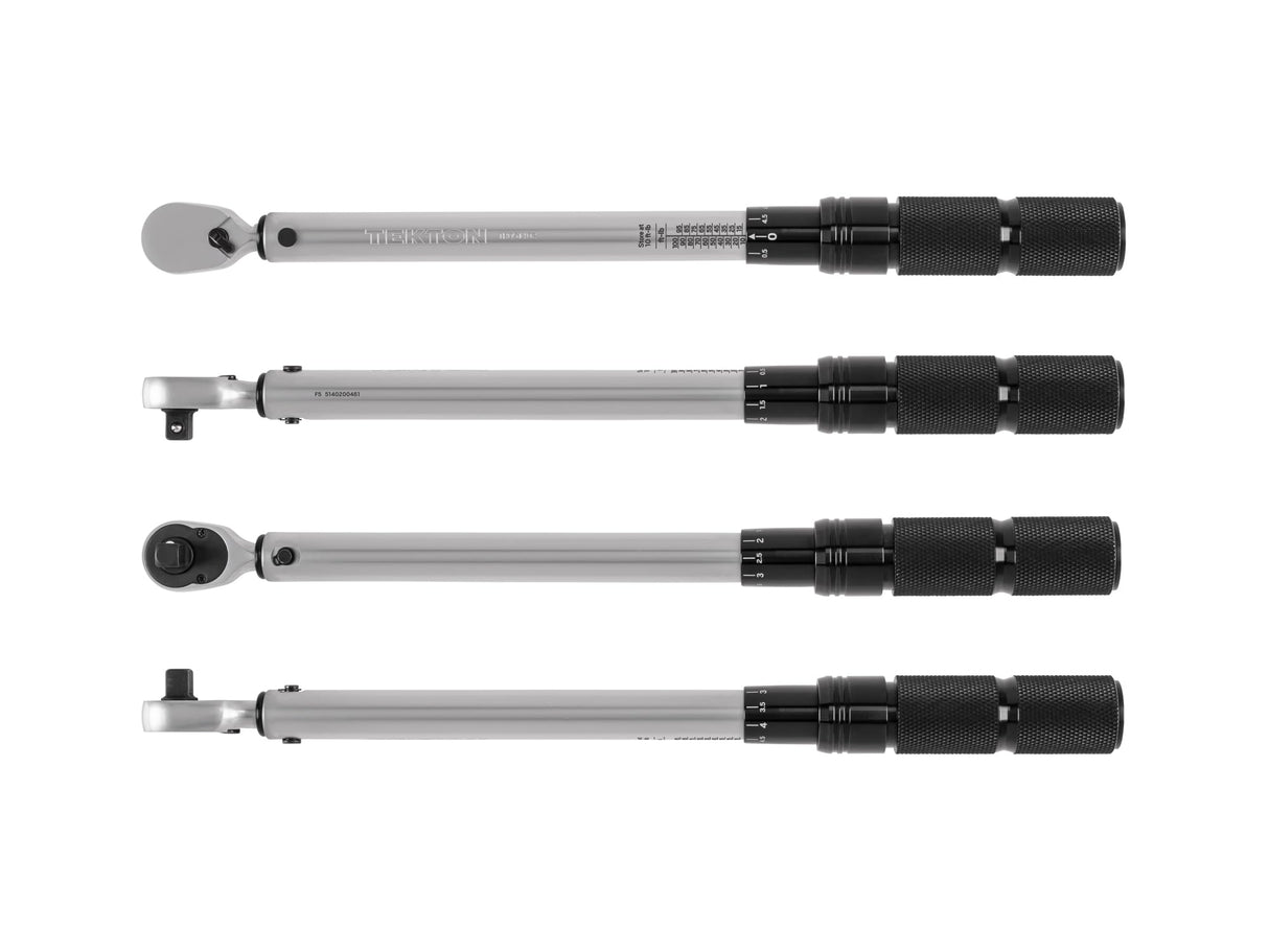 TEKTON 3/8 Inch Drive 90-Tooth Dual-Direction Micrometer Torque Wrench (10-100 ft-lb) | TRQ51402