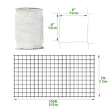 EDYCARX Nylon Trellis Netting Roll 5 x 350 ft, 6 Inch Soft Mesh, Heavy Duty Reinforced Garden Plant Support Mesh for Vertical Growing, Climbing Plants