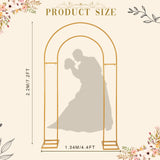 Open Arch Backdrop Stand Gold Metal Double Arch Backdrop Stand U Shaped Frame 7.2ft×4.4ft Flower Arches for Wedding Ceremony Baby Shower Birthday Garden Arch Party Decorations