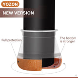 YOZON Chair Leg Floor Protectors for Hardwood Floors Felt Furniture Pads Silicone Caps 32 Pack Anti-Scratch Reduce Noise Clear Round Medium Fit 3/4" to 1-3/16" (19-30mm)