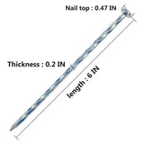 Artificial Turf Stakes Galvanized Spiral Landscape Spikes 6IN Weed Barrier Fabric Stakes for Paver Edging, Gardening Lawn Edging, Carpentry and More (52 PC)