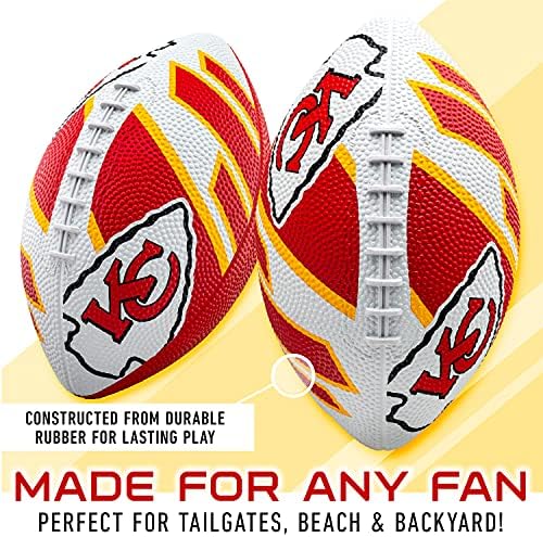 Franklin Sports NFL Team Footballs - Rubber Youth Mini Footballs for All NFL Teams - Kids Junior 8.5" Football - Official NFL Licensed Footballs