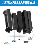 Anti-Theft Video Doorbell Mount，Adjustable 360° Degree Doorbell Angle No-Drill Mount Compatible with Ring Battery Doorbell /Plus/Pro Video Doorbell Upgrade Corner Kit for Houses,Apartments