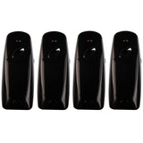 Automatic Air Freshener Spray Dispenser (4-Pack) Wall Mounted or Free Standing, Commercial and Home Use, Multiple Time Scent/Mist Release Settings for Room/Bathroom Sprayer (Black)