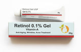 Retinol Gel 0.1 Vitamin A Repairs Fine Lines & Wrinkles, Scar Treatment, Age and Sun Spots, Anti-Aging Formula Gel 20 Grams