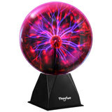 Theefun Plasma Ball: 8 Inch Plasma Globe Touch & Sound Sensitive Ball Lamp Electric Lightning Novelty Light for Parties, Home, Prop, Room Decoration, Christmas Gifts