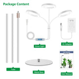 Aumtrly Grow Lights for Indoor Plants, 3 Head Full Spectrum Plant Light with 68" Adjustable Stand for Growing Large Tall Plants, White Halo Floor LED Grow Lamp with 16 Hour Timer