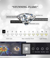 "STUNNING FLAME" 18K Gold Plated Silver Brilliant Cut Simulated Diamond Cubic Zirconia Stud Earrings(yellow-gold-plated-silver, 0.9)