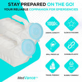 MedVance- Urinals for Men 1000ml with Glow in The Dark Spill Proof Pop Cap Lid, Plastic Pee Bottles for Men, Male Urinals, Pee Container Men, Portable Urinal for Car, Elderly & Incontinence (8 Pack)