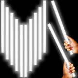 Lewtemi 10 Pcs Large Glow Sticks Big Giant Jumbo Halloween Christmas Emergency Light Stick for Camping Accessories, Survival Kit(White,16 Inch)