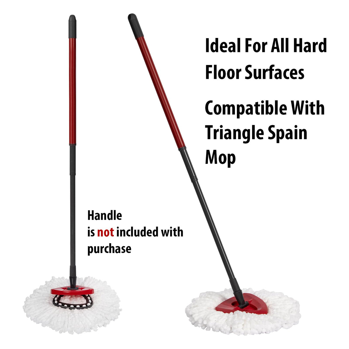 6-Pack Mop Replacement Heads for Ocedar Mop Replace Head EasyWrin Spin Mop Heads Replacements, Easy Cleaning Mop Head Replacement