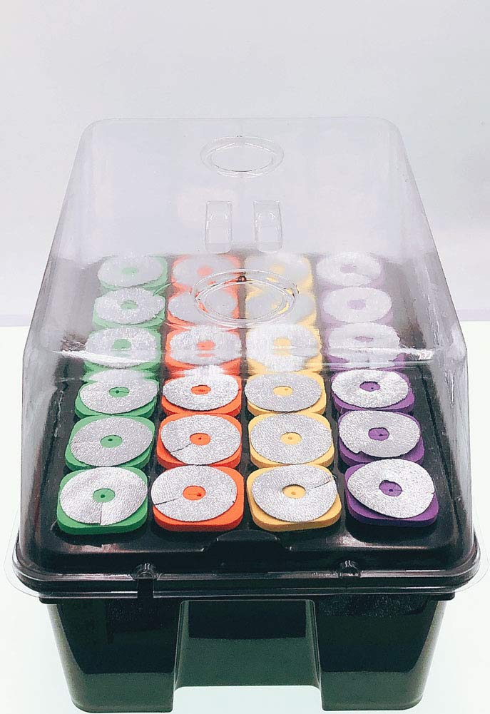 DWC Cloner Rooting Recirculating System 24 Site Cutting Clone and Seeding Root 2 in 1 Deep Water Cloner 24 Site with Clear Humidity Propagation Dome (Black)