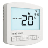 Kudos-Trading - Heatmiser Slimline V4 Programmable Room Thermostat for Water Underfloor Heating and Central Heating System Not Electric Ufh, Built In & Remote Air Sensing 3amp Mains Powered.