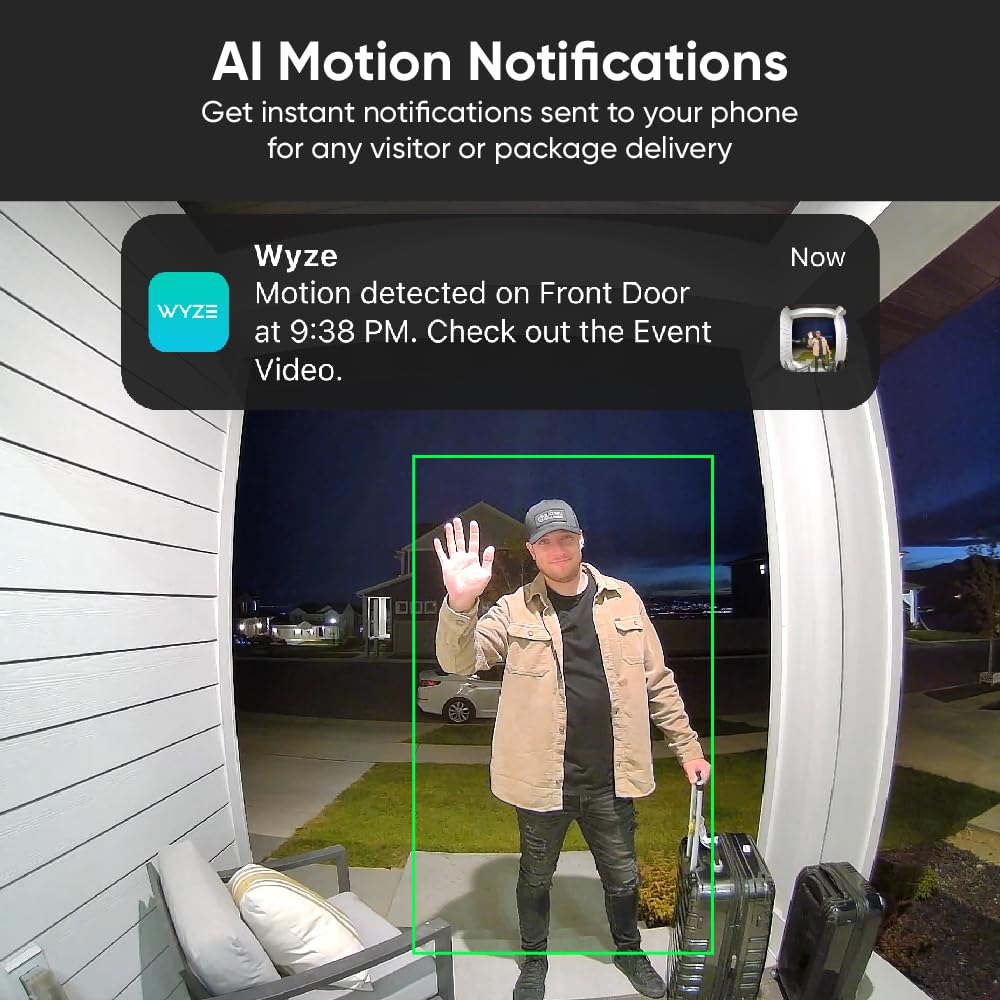 WYZE Video DOORBELL V2 Security Camera - Black