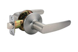 Amazon Basics Easy Installation Straight Door Lever, Passage, Satin Nickel, 1-Pack