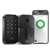 Yale Security Assure Lock 2 Deadbolt, Black Suede Keyed Smart Entry Door Lock with Wi-Fi Connected Keypad for Code Entry and Remote Access, YRD410-WF1-BSP